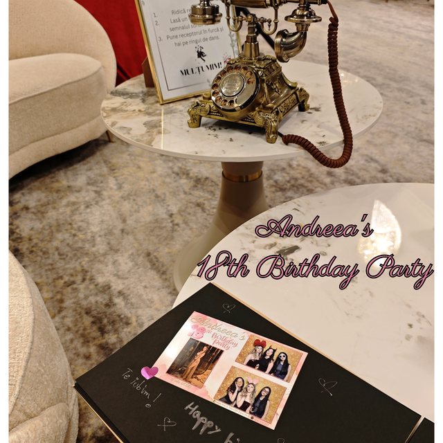 Audio Guest Book la majorat — telefon vintage și album personalizat