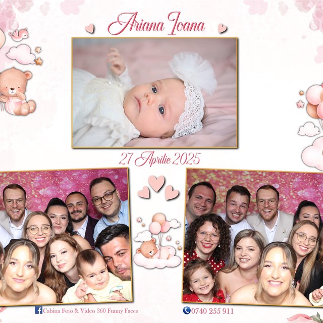 Print personalizat cabină foto — botez, Ariana Ioana