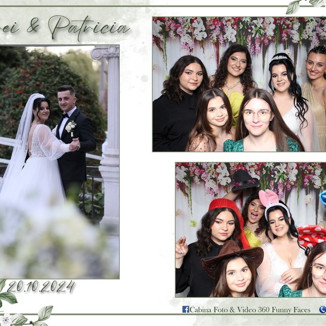 Print personalizat cabină foto — nuntă, Andrei și Patricia