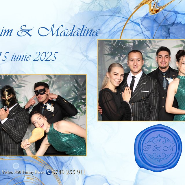 Print personalizat cabină foto — nuntă, Joachim și Mădălina