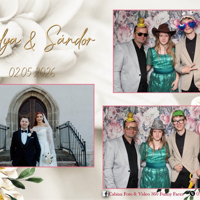 Print personalizat cabină foto — nuntă, Orsolya și Sándor