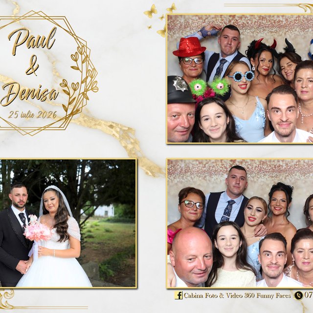 Print personalizat cabină foto — nuntă, Paul și Denisa